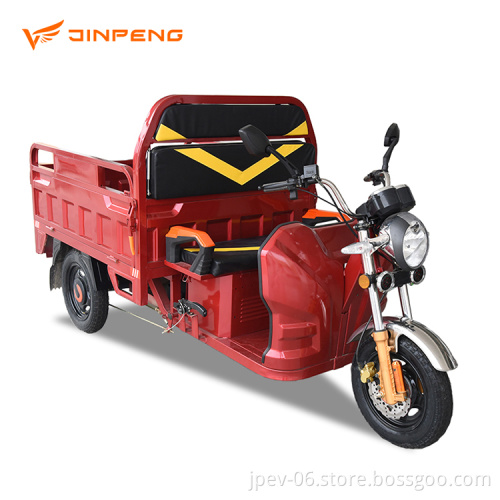 JINPENG Eec Certificate Electric Cargo Tricycle Electric  60 V 1000 W for Sales